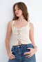 Thick Strap Tie-Down Blouse B261019 - 2