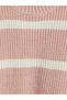 Esvab • Modern & Distinctive Zero Roba Collar Striped Girls' Knitwear Sweater - 4