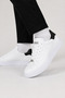 Men's leather sneaker shoes white - black - 2