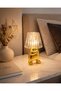 Gold Led Lampshade with a Man Figure Tied up with His Arms – Decorative Table Lamp with Transparent Head - 4