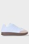 Men's Leather Sneaker Shoes White - Gray