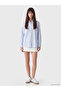 Xside Blue Modal Blended Women's Shirt