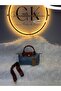 Women's Shoulder Bag Size S Black-Tan Waterproof - 5