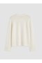 Lcw Modest Ecru Crew Neck Rhinestone Women's Knitwear Sweater - 6