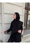 Premium Plain Wool Silk Shawl-Black - 2