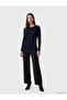 Lcw Everyday Navy Blue Crew Neck Buttoned Women's Knitwear Sweater - 2