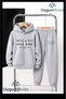 Milano Italy Printed Hooded Thick Cotton Inside Tracksuit with Pockets Children's Top and Bottom Tracksuit Set