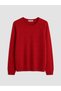 Alita City Farkıyla Lcw Everyday Red Oval Collar Embroidered Women's Knitwear Sweater - 5