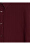 Lcw Modest Burgundy Striped Women's Shirt - 6