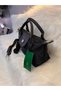 Women's Shoulder Bag Size S Black-Tan Waterproof - 3