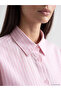 Pink Striped Poplin Women's Shirt - 3