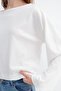 Kayık Neck Long Sleeve Basic T-Shirt B06046 - 3