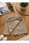 Penye Girls' School Shorts Skirt Beige 97% Cotton 3% Elastane Adjustable Waist Comfortable Stylish Sports Skirt - 2