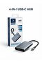 VXHD41 محول USB-C متعدد الوظائف 4 في 1 - HDMI 4K@30Hz، VGA 1080P@60Hz، USB 3.0 5Gbps ومحول Type-C PD 100W