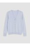Two Mt Shop Quality Lcw Everyday Blue Knitwear Plain Women's Cardigan - 4