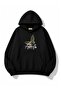 Green Butterfly Printed Hooded Sweatshirt