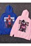 Lover - Friend Couple Combination Spider Man and Gwen Double Back Printed Special Design Hooded Sweatshirt Set of 2