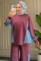 6102 - Stylish, Comfortable, Loose Viscose Interlock Fabric Women's Top and Bottom Set - 2