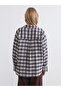 Lcw Vision Brown Plaid Oversize Women's Lumberjack Shirt - 5