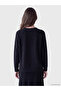 Lcw modest black bicycle collar women's knit sweater - 4