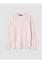 Lcw Modest Pink Hair Braid Patterned Women's Knitwear Sweater - 5