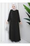 Women's Stylish Elegant Abaya Dress with Sleeves and Front Details - 2