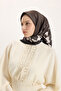 Patterned Twill Scarf Bambi Brown - 2