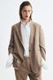 Tek Düğmeli Gabardin Blazer
