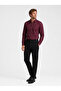 Burgundy Brown Buttoned Slimfit Men's Shirt - 2