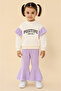 Girl's Spanish Top and Bottom Set Positive Lilac 100% Cotton
