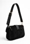 1497 Black Suede Women's Shoulder Bag - 3