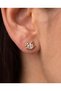Mewina Zircon Stone Minimal Cat Motif Steel Xuping Earrings - 2