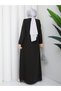 Women's Stylish Elegant Abaya Dress with Sleeves and Front Details - 7