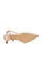 Beige Thin Heeled Ankle Strap Pointed Toe Buckle Detailed Women's Evening Dress Shoes Pc-55775 - 5