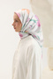 Patterned Twill Scarf Hera Pink - 2