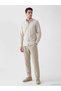Lcwaikiki Classic Beige Regular Fit Linen Look Men's Shirt - 2