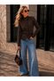 Women's High Collar Gathered Detailed Buttoned Fit Knitwear Cardigan 2666 - 4