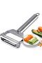 Stainless Steel 2-in-1 Julienne Vegetable Peeler and Slicer Double-Sided Blade, Fruit and Veg Use, Shredder Function, For Potato & Carrot, Planing Cutter - 5