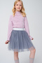 Pink Parılıtı Blouse and Gray Tutu Skirt Set - 4