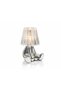 Led Lampshade with Silver Sitting Man Figure – Decorative Table and Bedside Lamp with Transparent Crystal-Looking Head - 2