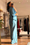 Light Blue Slim Denim Tencel Suit - 7