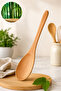 Set of 2 Bamboo Serving Spoons – Natural Bamboo Rice and Soup Spoons, Smooth Surface, Non-Scratch for Pots and Pans, Durable Kitchen Spoon - 3