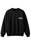Men's Oversize Sweatshirt World Is Yours Printed Black – Crew Neck, 3 Thread Raster Fleece - 7