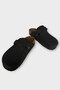 Men's Buckle Detailed Cork Anatomical Sole Slippers Black - Taba - 3