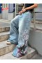 Unisex Wide Leg Oversize Ronin Samurai Embroidered Baggy Trousers - 3