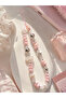 Pink Beaded Phone Charm Strap Camera Charm Thermos Ornament Bag Charm Pearl Heart Star Bow Accessory - 2