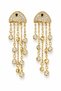 Jellyfish Figured Gold Zircon Stone Waterfall Dangle Earrings |   Elegant and Showy Design - 2