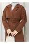 Women's Belted and Button-Detail Trench Coat - 8