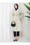 Women's Belted and Button-Detail Trench Coat