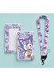 Cute Cat Kuromiii Patterned Neck Strap Drawstring Card Holder Id and Staff Card Holder for School Workplace